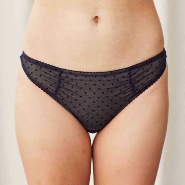 The Daphne Thong - Black - Front